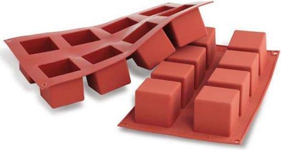 Silikomart Sf104 Silicone Mould N.8 Cube In Header Card