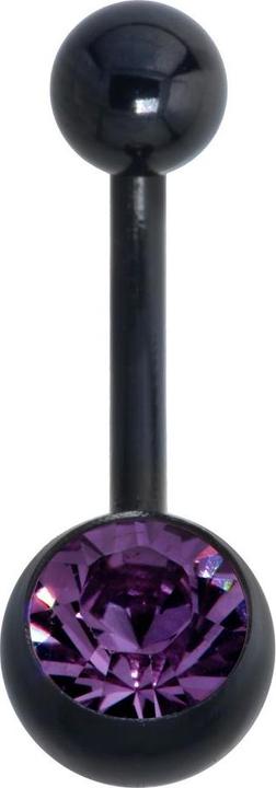Produktbild Bijouteria Bauchpiercing (Kristall, PVD Beschichtung (schwarz), Titan)