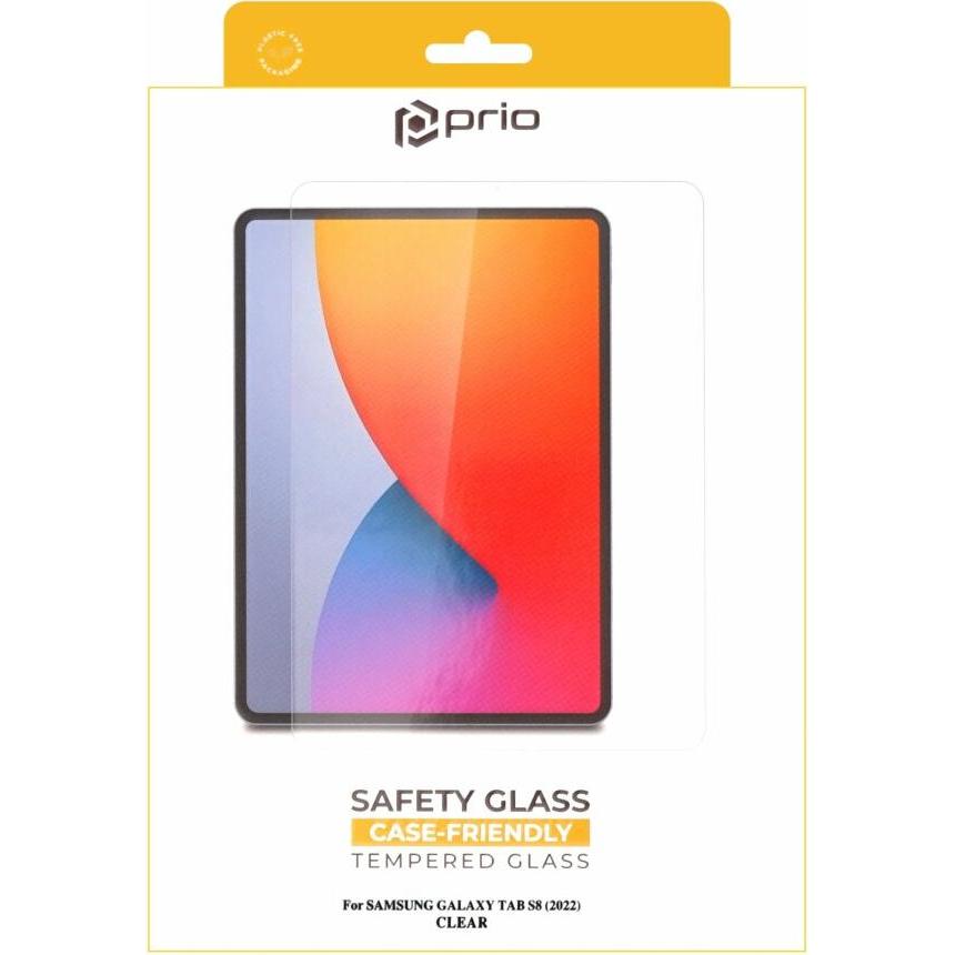 prio Panzerglasfolie für Samsung Tab S8 (2022) klar (1 Stück, Galaxy Tab S8), Tablet Schutzfolie