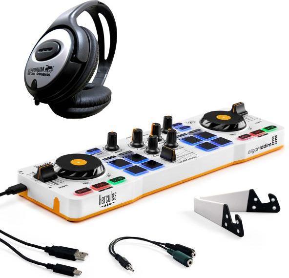 Actual product image Hercules DJ Control Mix Controller with headphones