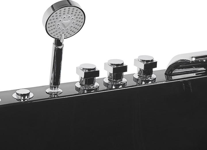 Image du produit Beliani Baignoire balnéo noire rectangulaire avec LED 169 x 81 cm gauche ARTEMISA (200 l, 81 cm, 169 cm)