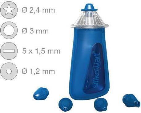 Silikomart Transparent Decorative Pen With 5 Different Nozzle (Dekorierflasche)