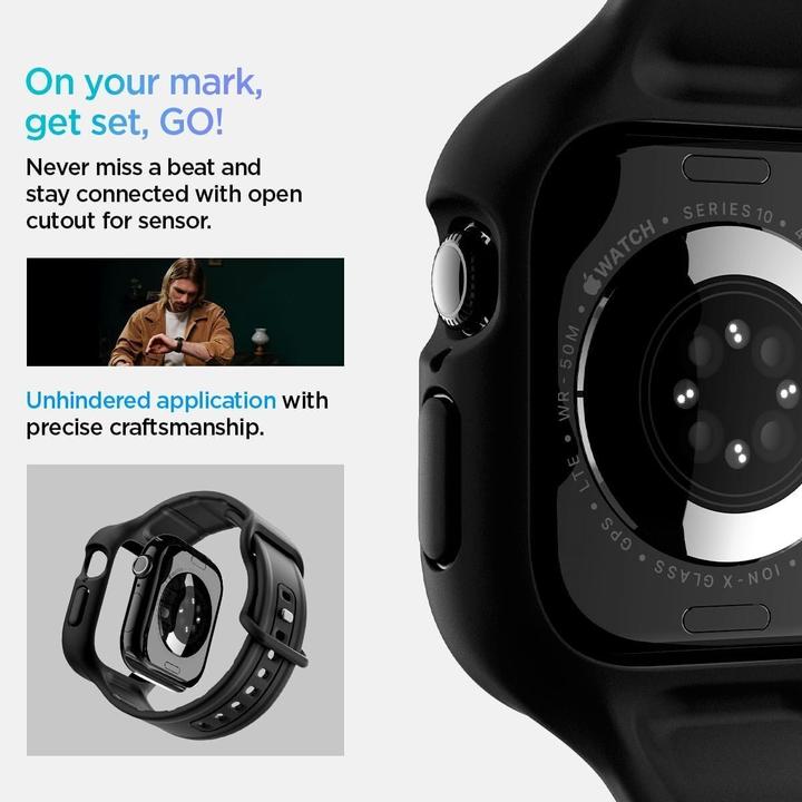 Actual product image Spigen - Caseology Vault - Apple Watch 10 46mm - Matte Black