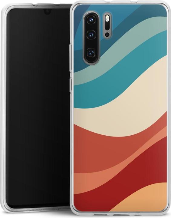 Produktbild DeinDesign Silikon Hülle für Huawei P30 Pro Handyhülle Case Smartphone Schutzhülle Farbe Farbverlauf Welle (Huawei P30 Pro)