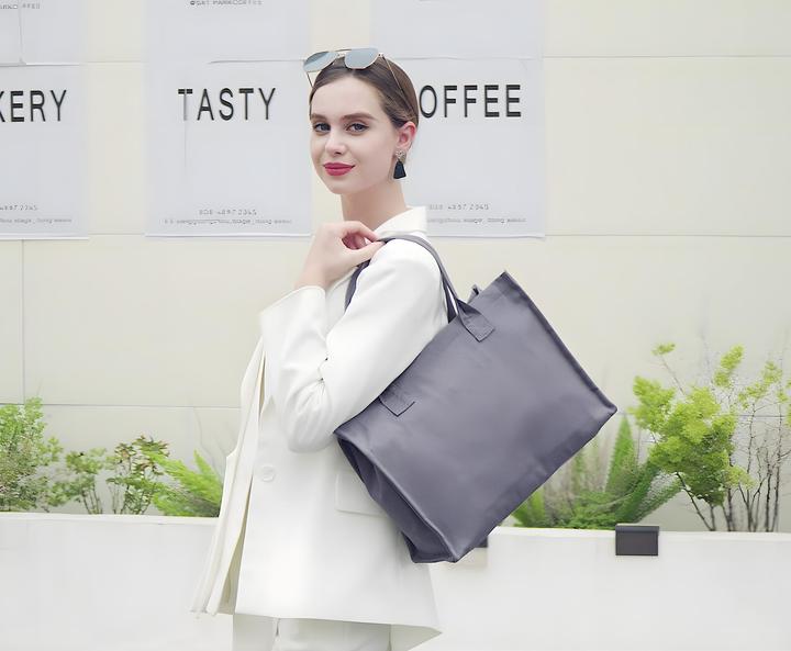 Produktbild Only-Bags.Store Canvas-Einkaufstasche, grosse Handtasche Einkaufstasche Reisetasche Arbeitstasche mit Schultergurt