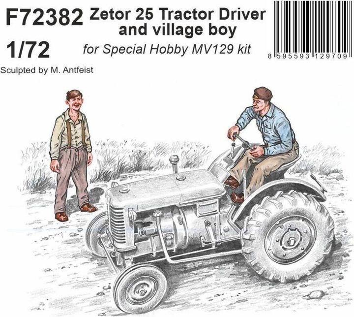 Produktbild CMK Zetor 25 Tractor Driver and village boy 1/72