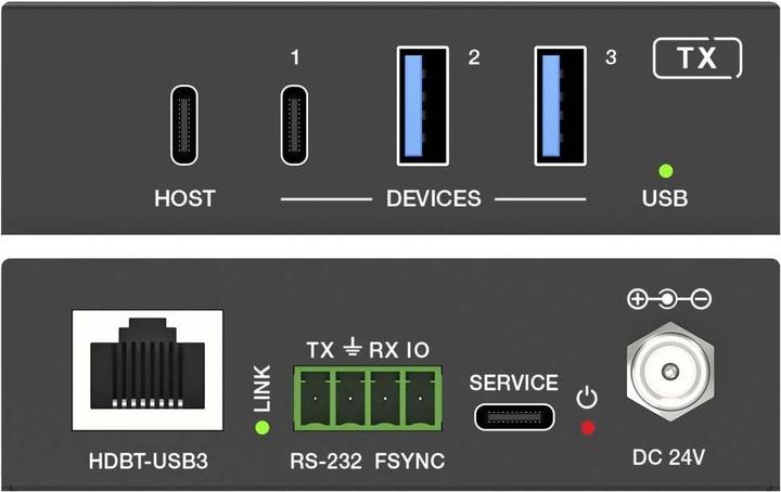 Produktbild SpeaKa Professional SP-USBE-820 7+1 Port KVM-Extender über PC steuerbar Schwarz