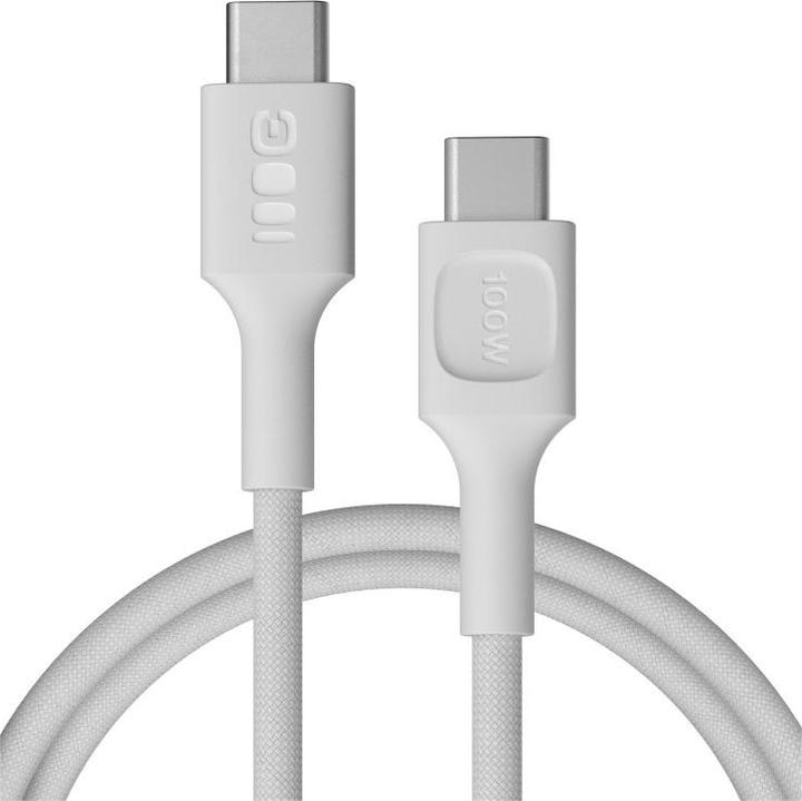 Productafbeelding GreenCell USB-C-USB-C kabel PowerStream 100W gevlochten 1,2 m wit (1.20 m, 100 W)