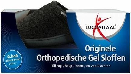 Actual product image Lucovitaal Orthopedic Slippers - Black - Size 44/45 (45)