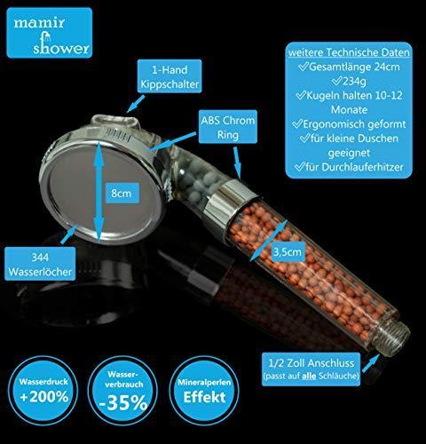 Produktbild Shower Kalkfilter Dusche + 2x Nachfüllset (3 Strahlarten)