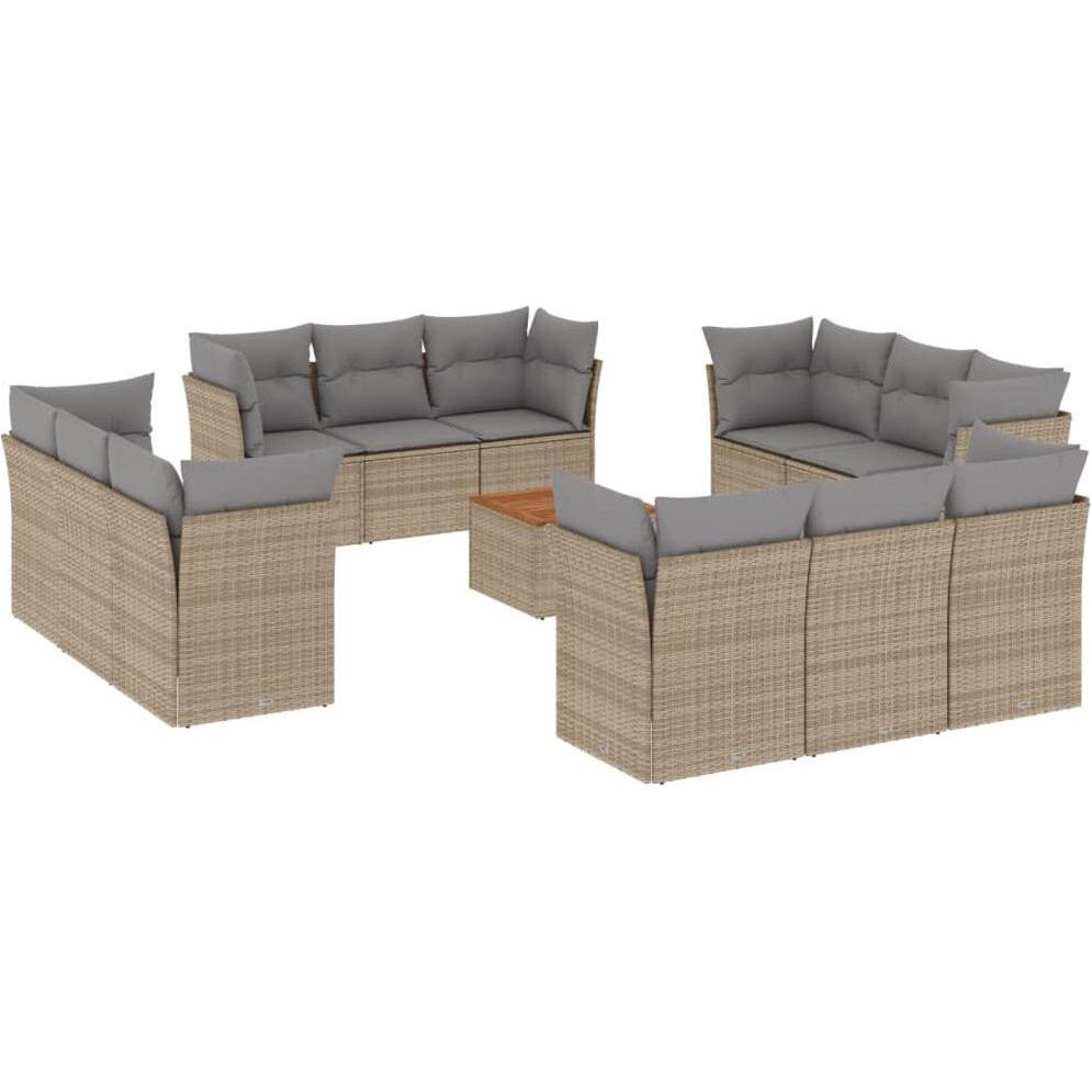 VidaXL, Gartenlounge, 10-tlg. Garten-Lounge-Set mit Kissen
