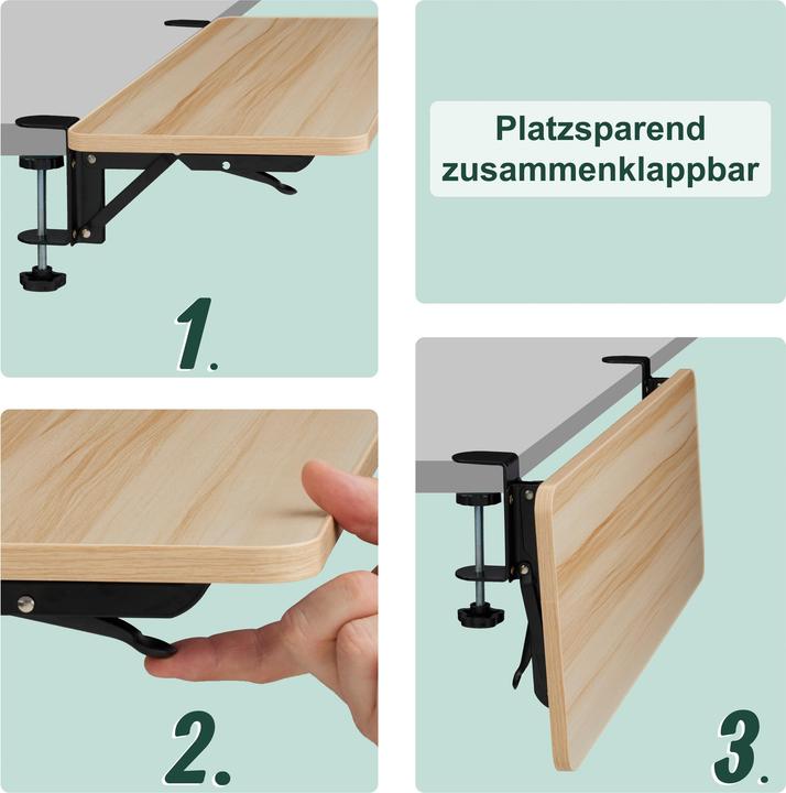 Image du produit Relaxdays Schreibtischverlängerung zum Anklemmen