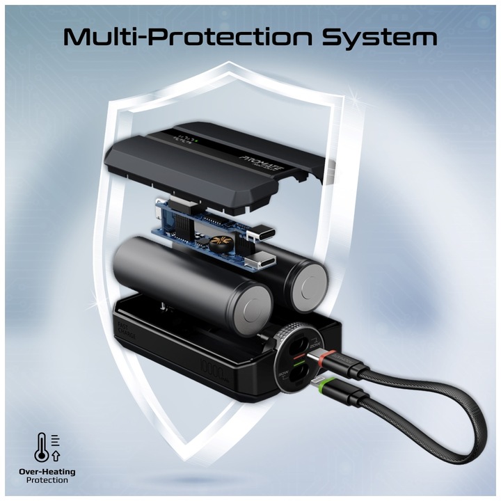 Produktbild ProMate Neo-10UniPowerbank 10000mAh (10000 mAh, 30 W, 37 Wh)