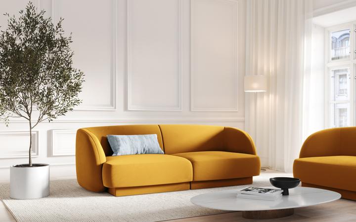 Actual product image Micadoni Velvet Sofa, "Miley", 2 Seats, 180x90x70Made in Europe (2 person sofa)