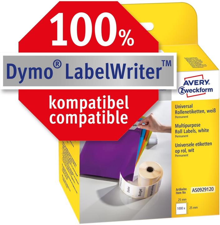 Actual product image Avery Roll labels