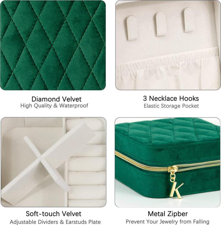 Immagine prodotto Only-Bags.Store Kleines Schmuckkästchen, tragbares Reise-Schmuckkästchen