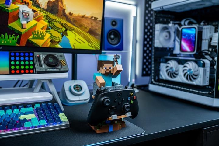 Immagine prodotto Exquisite Gaming Cable Guys R.E.S.T - Minecraft - Steve Support pour Téléphone et Manette (PS5)