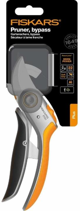 Produktbild Fiskars Plus PowerLever metal secateurs with folding blade (P751)