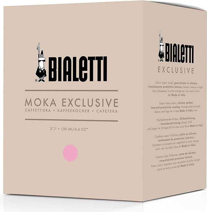 Productafbeelding Bialetti Moka Exclusief 3 kopjes roze (3 T.)