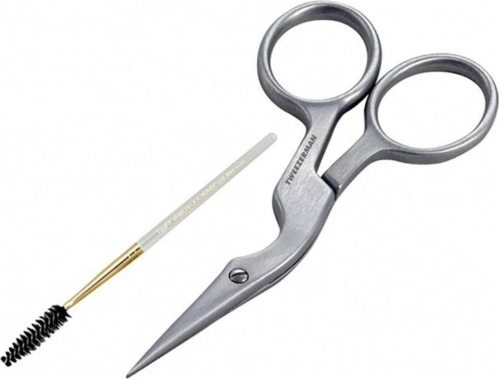 Actual product image Tweezerman Stainless Brow Shaping Scissors And Brush (Eyebrows)