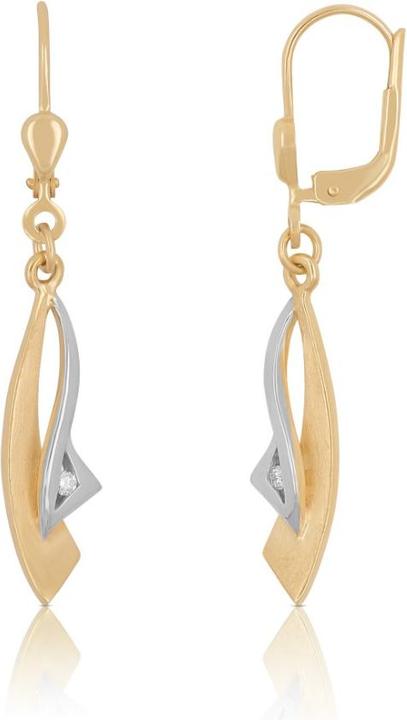 Image du produit Muau Boucles d'oreilles diamant bicolore 750/18C