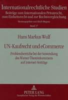 Produktbild UN-Kaufrecht und eCommerce (Deutsch, Hans Markus Wulf, 2003)