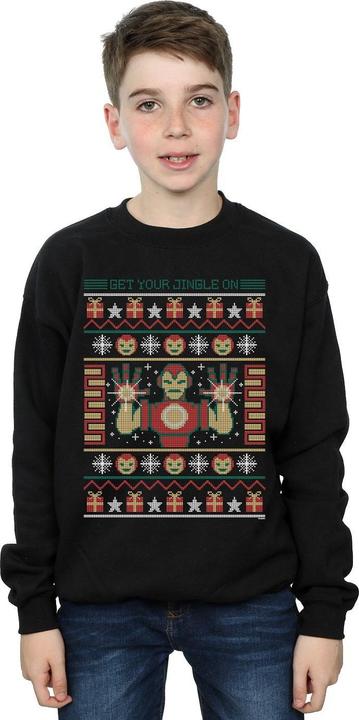 Produktbild Iron Man Get Your Jingle On Fair Isle Sweatshirt Jungen (152, 158)