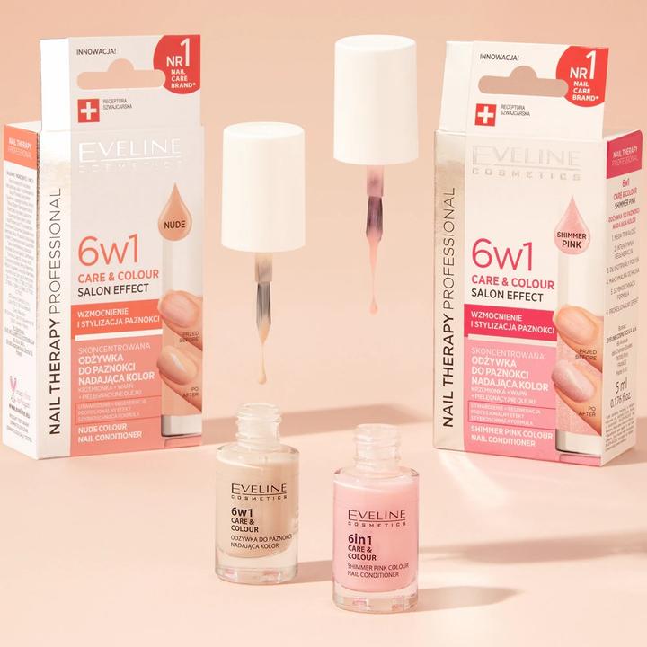 Actual product image Eveline Nail Therapy Care&Colour 6In1 Conditioner To The Claw Coloring French 5Ml (5 ml)
