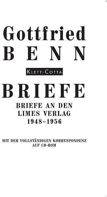 Actual product image Briefe (German, Gottfried Benn, 2006)