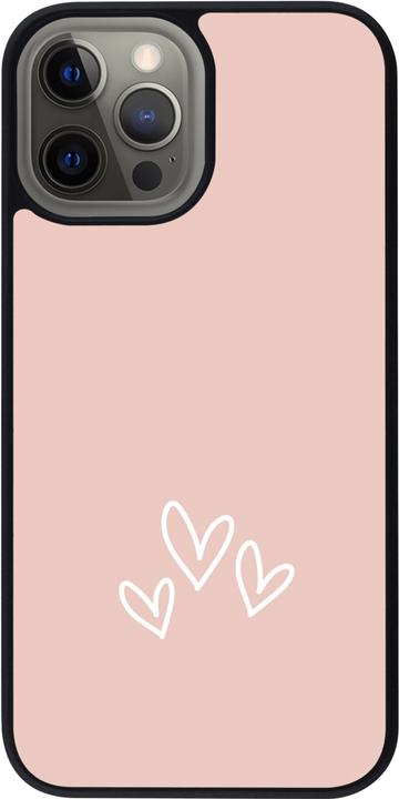 Immagine prodotto PhoneLook Cover silicone nero San Valentino 2023 tre cuori minimalisti (Apple iPhone 12 Pro Max)