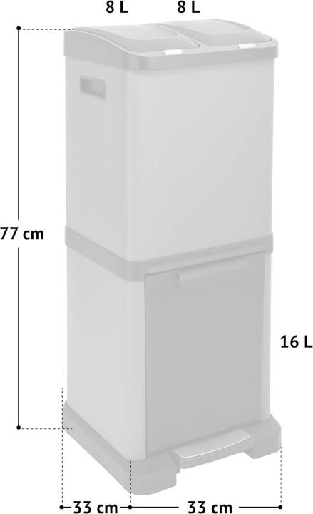 Actual product image Svita Mülleimer mit 3-fach Mülltrennungssystem (32 l)
