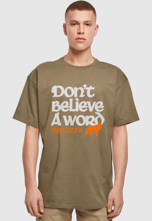 Produktbild Merchcode Thin Lizzy - Dont Believe A Word Fox Heavy Oversize Tee - 160013 (S)