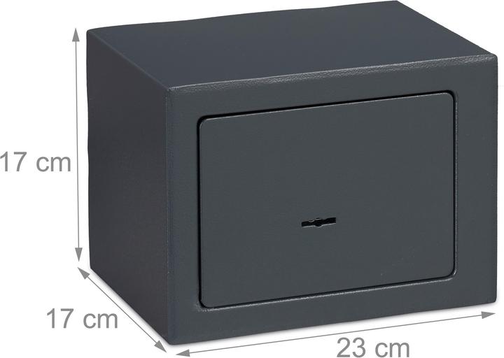 Image du produit Relaxdays Coffre-fort avec clé, Panneton double