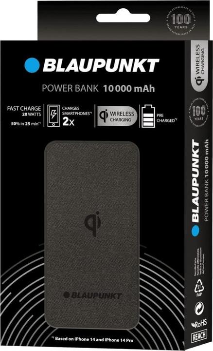 Image du produit Blaupunkt Banque d'énergie 10000 mAh sans fil (10000 mAh, 20 W)