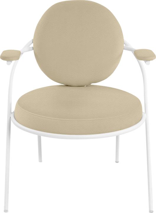 Actual product image Paperflow 2 SATURNE armchairs ivory white faux leather