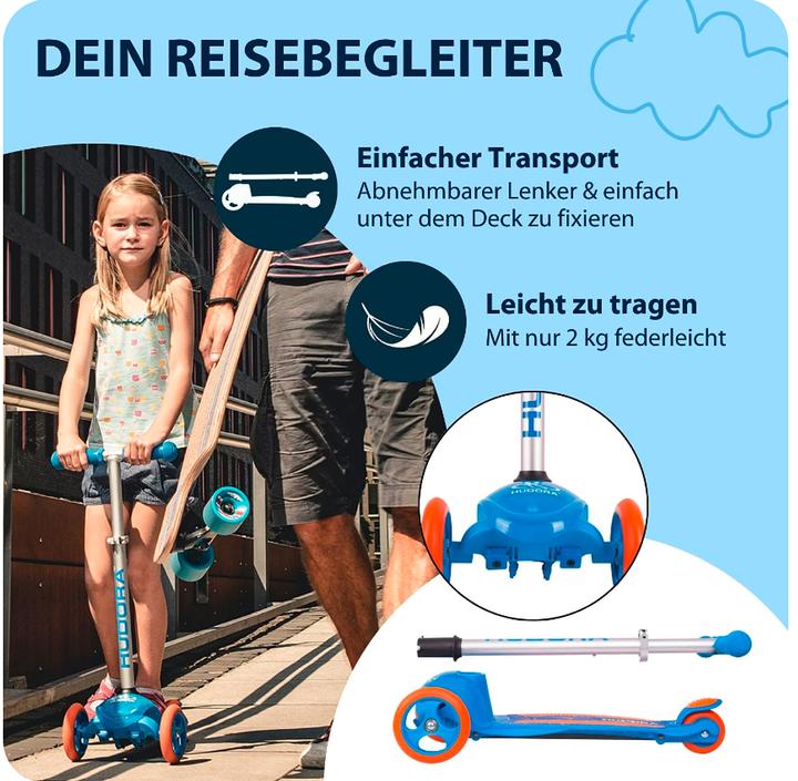 Productafbeelding Hudora Scooter blauw FlitzKids