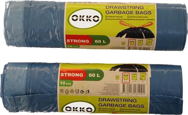 Okko Garbage Bags Str Blue Ds 60l 10pcs