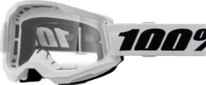 100% STRATA 2 Goggle White - Clear Lens