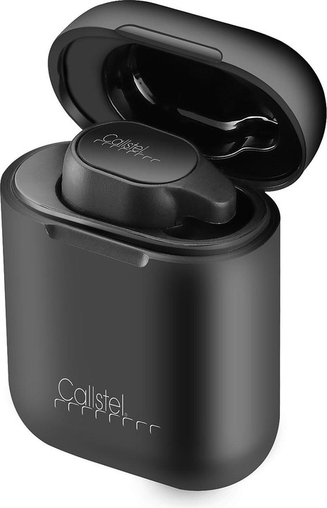 Produktbild Callstel 2er-Set 2in1-Live-Übersetzer mit In-Ear-Mono-Headset, Powerbank-Box & App (3 h, Kabellos)