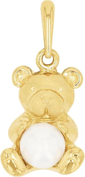 Immagine prodotto Amor Ciondolo Cupido da donna, argento 925, perla di conchiglia e orsetto (Argento 925)