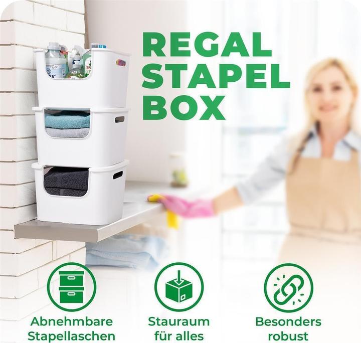 Actual product image Novaliv 2x Aufbewahrungsbox Bad Organizer Kleiderschrank Schubladen Ordnungssystem Weiss Wohnmobil Sc (35 x 25 x 25 cm)