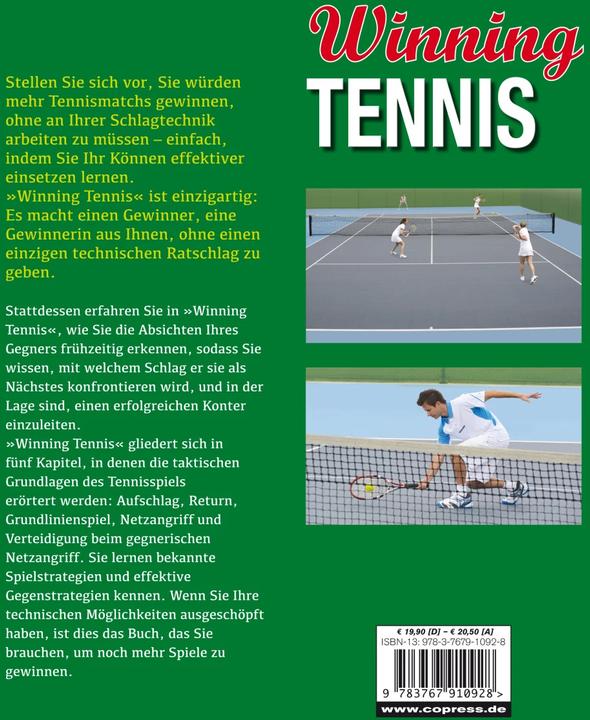 Produktbild Winning Tennis - Das Strategie- und Taktik-Buch (Deutsch, Rob Antoun, 2019)