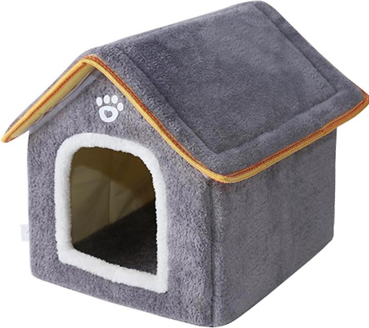 Productafbeelding Kerbl 81341 Kattenhuis Paola Eco, mediterrane look, gerecycled kunststof, grijsgroen/bruin 60x51x41c (Kat)