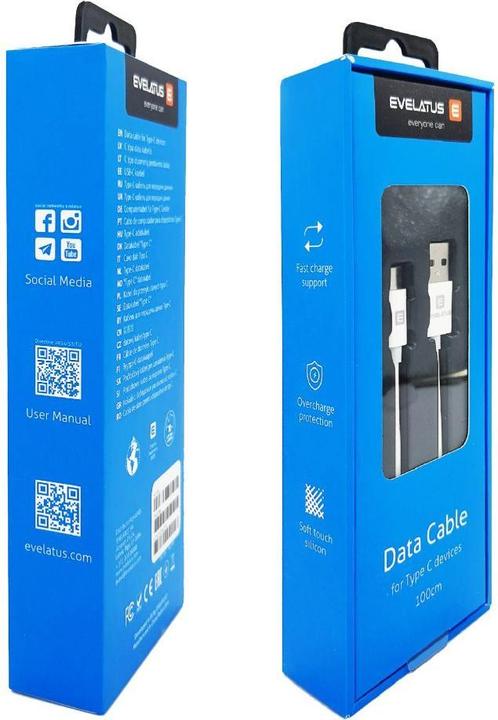 Actual product image Evelatus Data Cable for Type-C devices,TPC07 (1 m, USB 3.2 Gen 1)