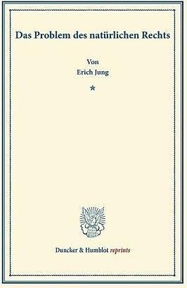 Produktbild Das Problem des natürlichen Rechts (Deutsch, Erich Jung, 2013)