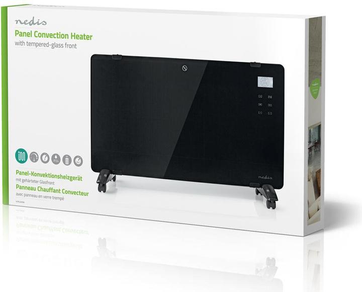 Actual product image Nedis HTPL20FBK. Type: Electric convector space heater, Cable length: 1.5 m, International protection (2000 W)