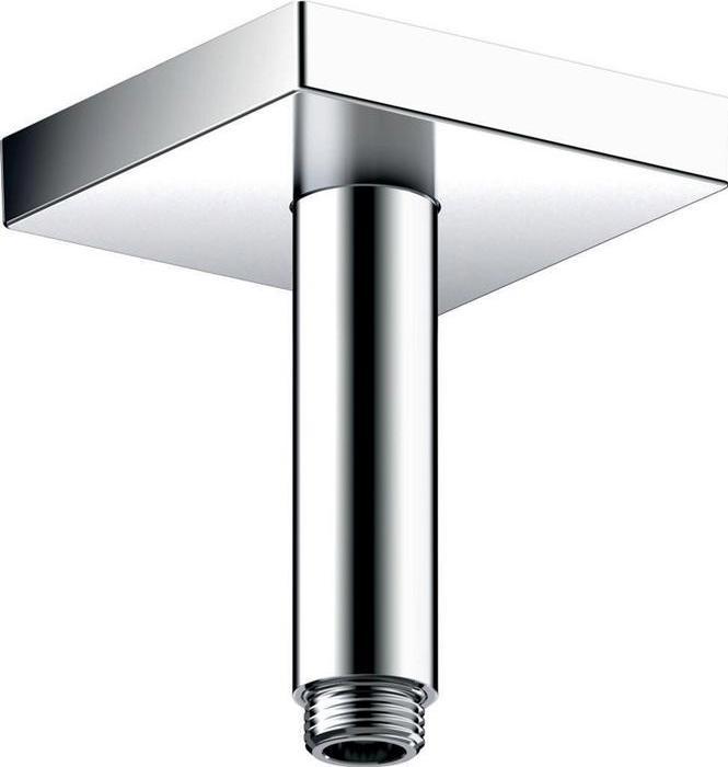 Actual product image hansgrohe HG ceiling connector AXOR 100mm, DN 15, angular brushed black chrome