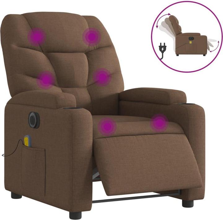 Actual product image vidaXL Massage chair electric fabric