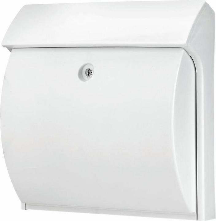 Produktbild Burg Wächter Briefkasten Kunststoff BxHxT 384/375/145 mm Classico weiss mit Klappe + Öffnungsstopp