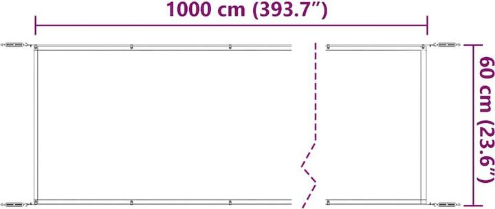 Actual product image vidaXL Senkrechtmarkise (0.60 m)